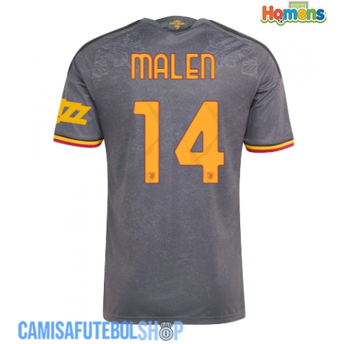 Camisa de time de futebol AS Roma Donyell Malen #14 Replicas 3º Equipamento 2026-27 Manga Curta